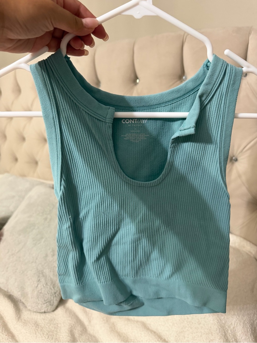 Seamless crop top pacsun blue stretchy